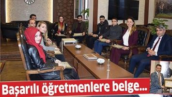BAŞARILI &Ouml;ĞRETMENLERE BELGE&hellip;