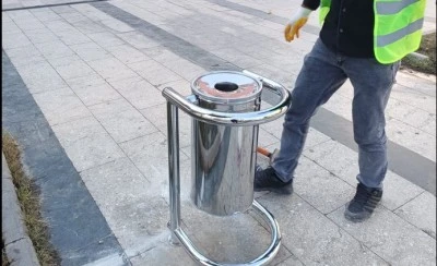 32 adet sallamalı &ccedil;&ouml;p kovası yerleştirildi