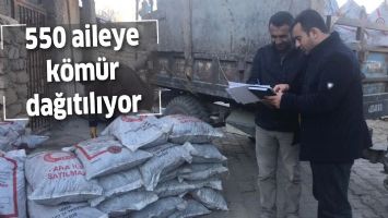 550 aileye k&ouml;m&uuml;r dağıtılıyor