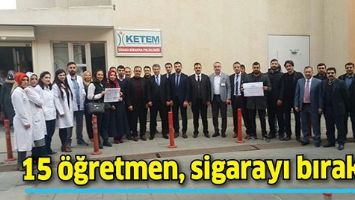 15 &Ouml;ĞRETMEN, SİGARAYI BIRAKTI