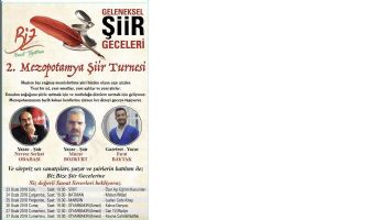 5 G&Uuml;NL&Uuml;K ŞİİR TURNESİ BAŞLIYOR