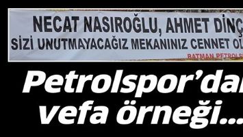 PETROLSPOR&rsquo;DAN VEFA &Ouml;RNEĞİ&hellip;