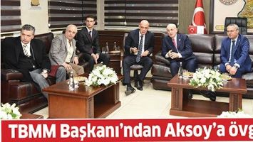 TBMM BAŞKANI&rsquo;NDAN AKSOY&rsquo;A &Ouml;VG&Uuml;&hellip;