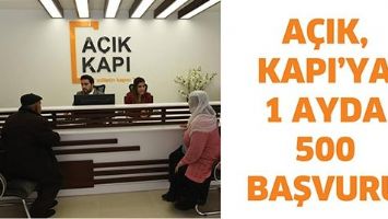 A&Ccedil;IK KAPI&rsquo;YA 1 AYDA 500 BAŞVURU&hellip;