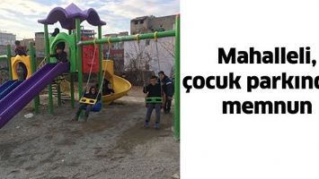 MAHALLELİ, &Ccedil;OCUK PARKINDAN MEMNUN