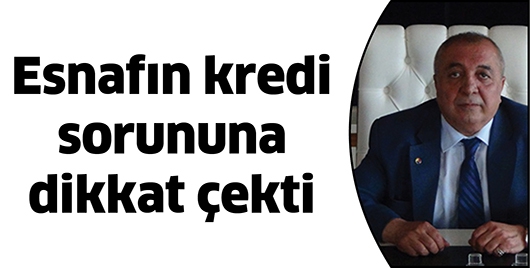 ESNAFIN KREDİ SORUNUNA DİKKAT &Ccedil;EKTİ