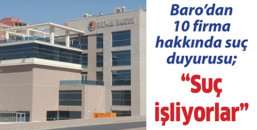 BARO&rsquo;DAN 10 FİRMA HAKKINDA SU&Ccedil; DUYURUSU; &ldquo;SU&Ccedil; İŞLİYORLAR&rdquo;
