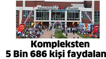 KOMPLEKSTEN 5 BİN 686 KİŞİ FAYDALANDI