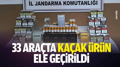 33 ara&ccedil;ta ka&ccedil;ak &uuml;r&uuml;n ele ge&ccedil;irildi