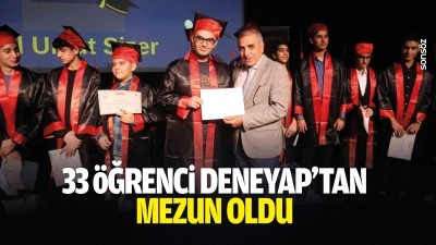 33 &ouml;ğrenci Deneyap&rsquo;tan mezun oldu