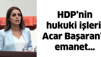 HDP&#39;nin Hukuki İşleri Ayşe Acar Başaran&#39;a emanet