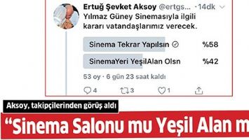 &ldquo;SİNEMA SALONU MU YEŞİL ALAN MI?&rdquo;