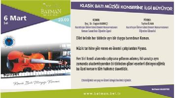 BATI M&Uuml;ZİĞİ KONSERİ, BUG&Uuml;N&hellip;