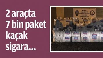 2 ARA&Ccedil;TA 7 BİN PAKET KA&Ccedil;AK SİGARA&hellip;
