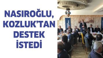 NASIROĞLU, KOZLUK&rsquo;TAN DESTEK İSTEDİ