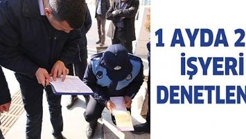 1 AYDA 214 İŞYERİ DENETLENDİ