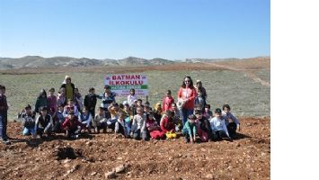 KAMP&Uuml;STE FİDAN DİKTİLER