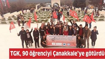 TGK, 90 &Ouml;ĞRENCİYİ &Ccedil;ANAKKALE&rsquo;YE G&Ouml;T&Uuml;RD&Uuml;