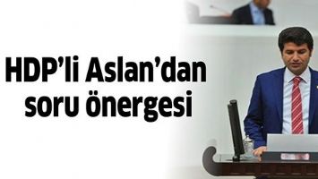 HDP&#39;Lİ ASLAN&#39;DAN SORU ÖNERGESİ
