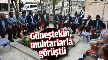 G&Uuml;NEŞTEKİN, MUHTARLARLA G&Ouml;R&Uuml;ŞT&Uuml;