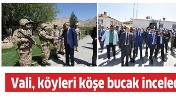 VALİ, K&Ouml;YLERİ K&Ouml;ŞE BUCAK İNCELEDİ,