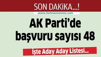 AK PARTİ&rsquo;DE BAŞVURU SAYISI 48