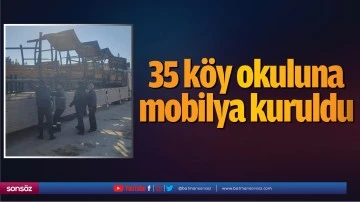 35 k&ouml;y okuluna mobilya kuruldu