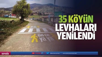 35 K&ouml;y&uuml;n Levhaları Yenilendi