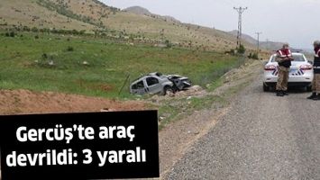 GERC&Uuml;Ş'TE ARA&Ccedil; DEVRİLDİ: 3 YARALI