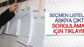 Se&ccedil;men Listeleri Askıya &Ccedil;ıktı! Sorgulamak İ&ccedil;in Tıklayın