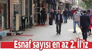 ESNAF SAYISI EN AZ 2. İL&rsquo;İZ