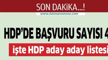 HDP’DE BAŞVURU SAYISI 49