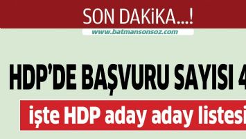 HDP&rsquo;DE BAŞVURU SAYISI 49