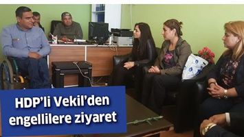 HDP&rsquo;Lİ VEKİL&rsquo;DEN ENGELLİLERE ZİYARET
