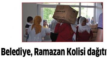 BELEDİYE, RAMAZAN KOLİSİ DAĞITIYOR