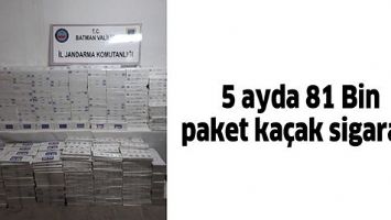 5 AYDA 81 BİN PAKET KA&Ccedil;AK SİGARA&hellip;
