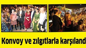 KONVOY VE ZILGITLARLA KARŞILANDILAR