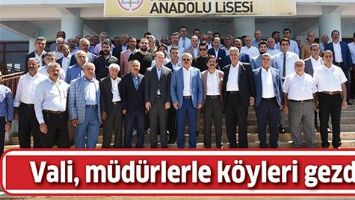 VALİ, M&Uuml;D&Uuml;RLERLE K&Ouml;YLERİ GEZDİ
