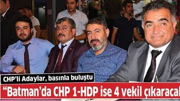 &ldquo;BATMAN&rsquo;DA CHP 1-HDP İSE 4 VEKİL &Ccedil;IKARACAKTIR&rdquo;