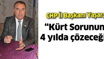 &ldquo;K&Uuml;RT SORUNUNU 4 YILDA &Ccedil;&Ouml;ZECEĞİZ&rdquo;