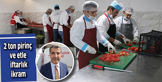 2 TON PİRİN&Ccedil; VE ETLE İFTARLIK İKRAM