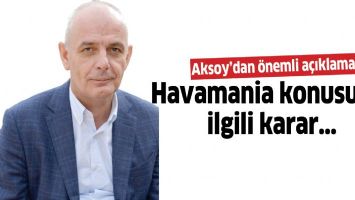 AKSOY&rsquo;DAN &Ouml;NEMLİ A&Ccedil;IKLAMA