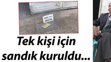 TEK KİŞİ İ&Ccedil;İN SANDIK KURULDU...