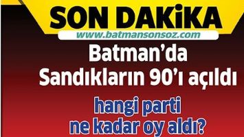 Batman'da sandıkların y&uuml;zde 90'ı a&ccedil;ıldı, İşte Son durum