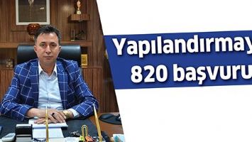 YAPILANDIRMAYA 820 BAŞVURU
