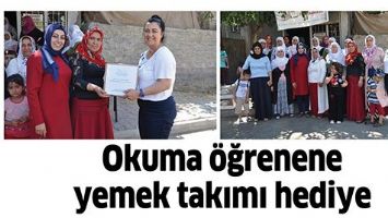 OKUMA &Ouml;ĞRENENE YEMEK TAKIMI HEDİYE