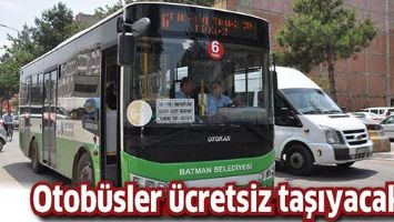 OTOB&Uuml;SLER &Uuml;CRETSİZ TAŞIYACAK
