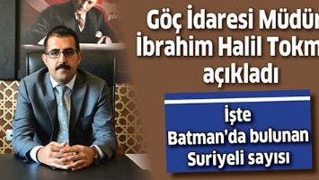 İŞTE BATMAN&rsquo;DA İKAMET EDEN SURİYELİ SAYISI
