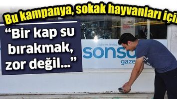 BU KAMPANYA, SOKAK HAYVANLARI İ&Ccedil;İN&hellip;