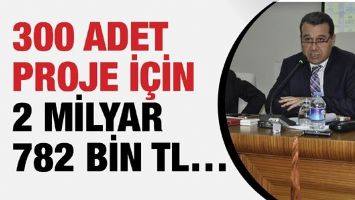 300 ADET PROJE İ&Ccedil;İN 2 MİLYAR 782 BİN TL&hellip;